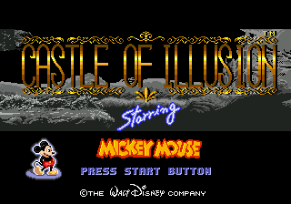 Castle of Illusion Starring Mickey Mouse Title Screen